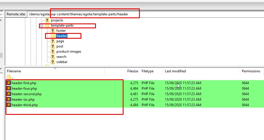 Header Customization