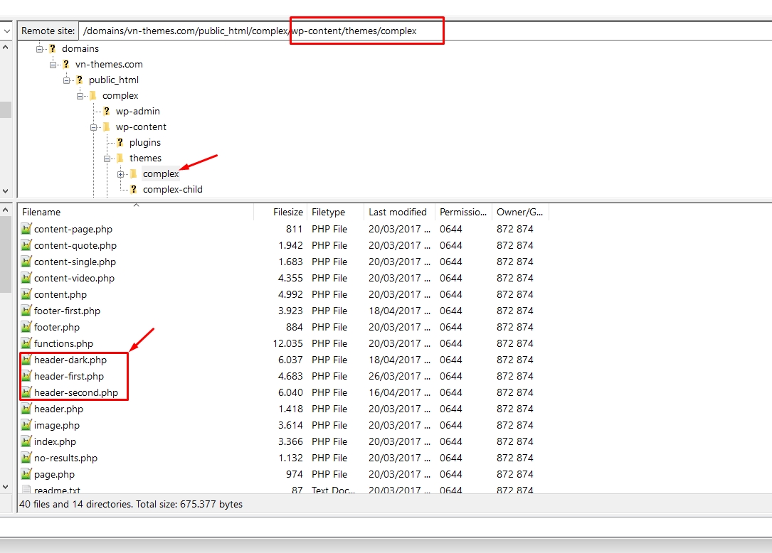 Header Customization