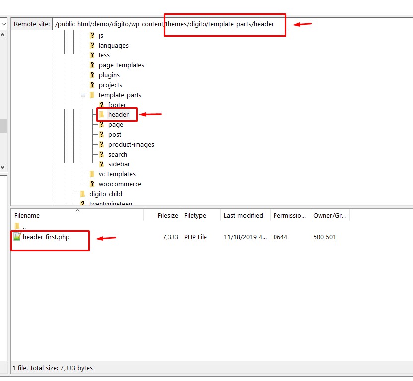 Header Customization
