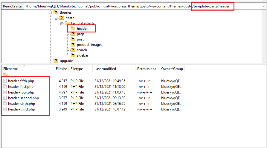 Header Customization