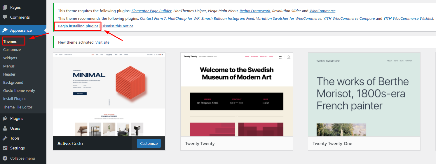 Install Required Plugins