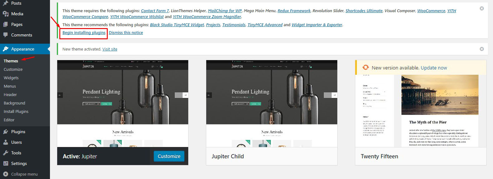 Install Required Plugins