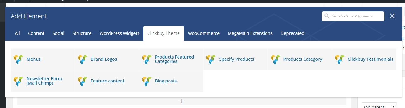 Visual Composer Elements List