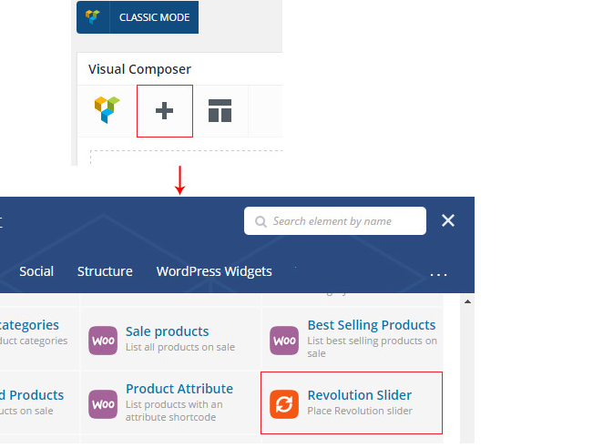 Add A Revolution Slider From Visual Composer