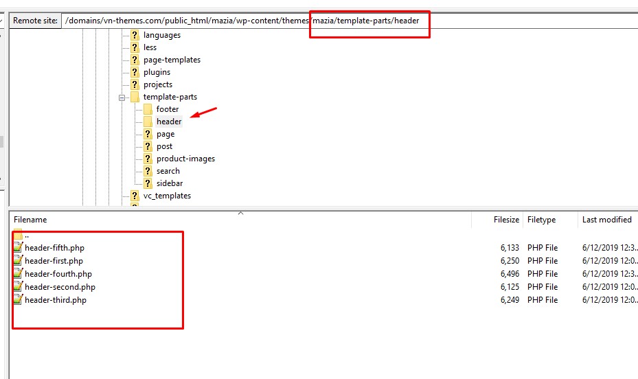 Header Customization