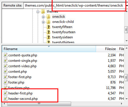 Header Customization