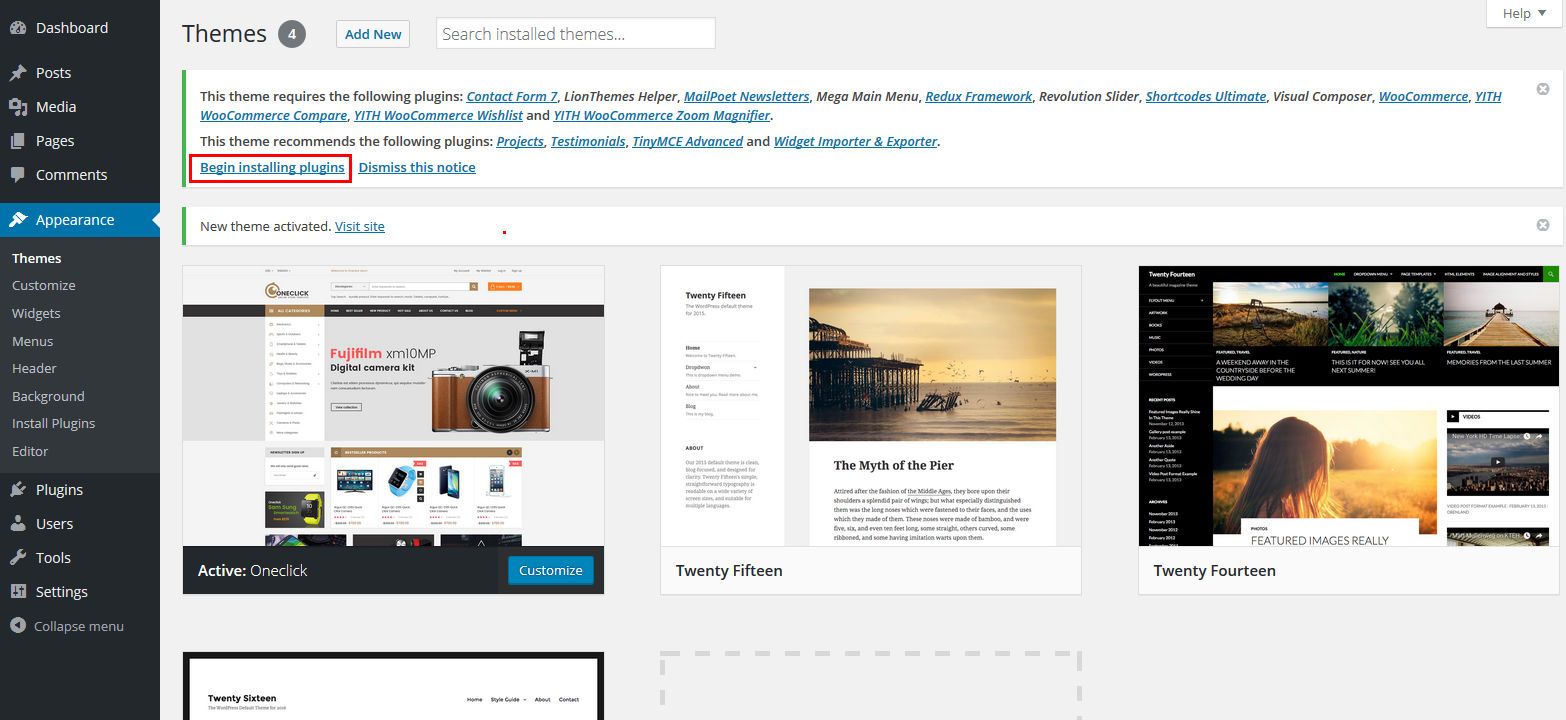 Install Required Plugins