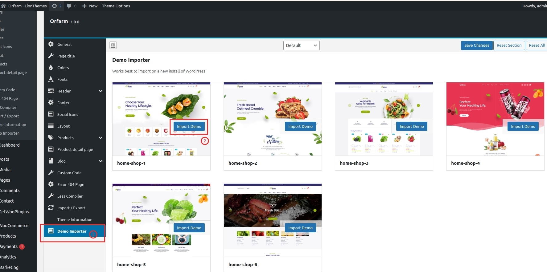 Orfarm to import data