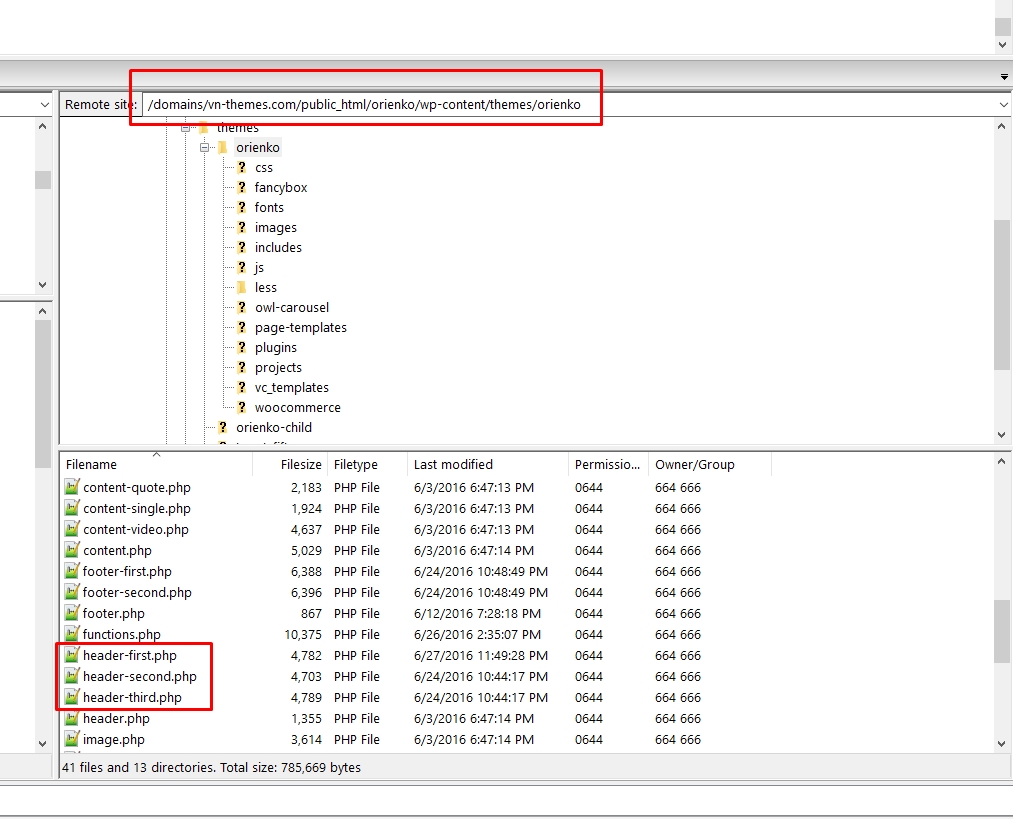 Header Customization