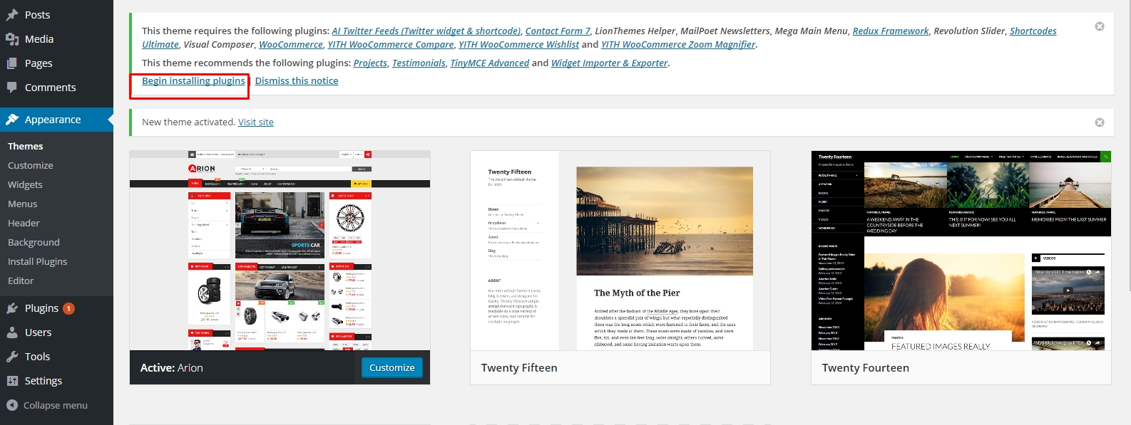 Install Required Plugins