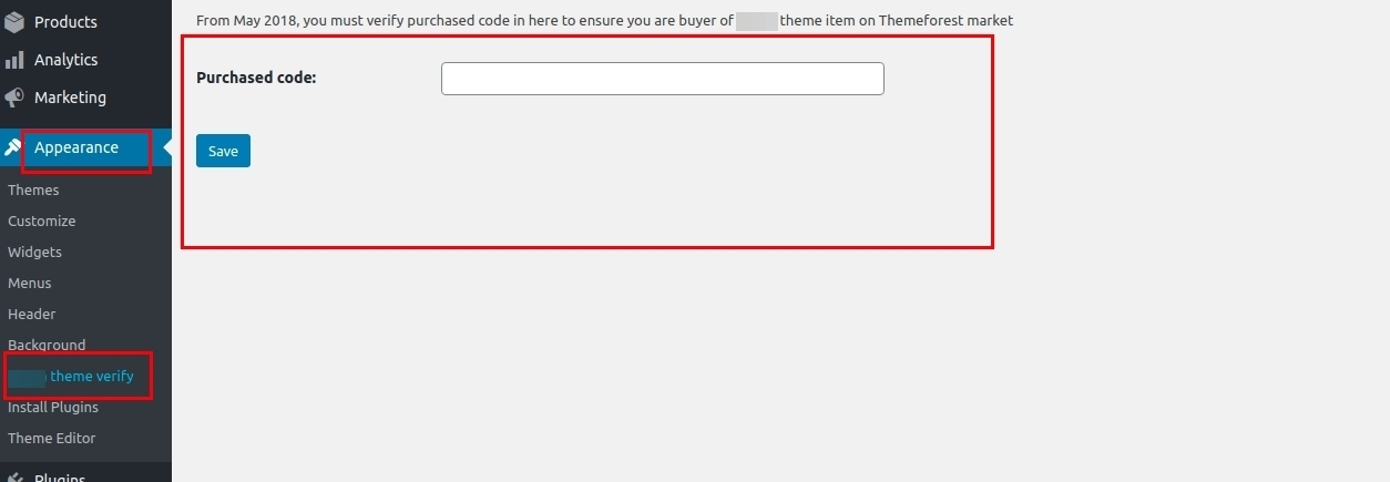 Purchased code