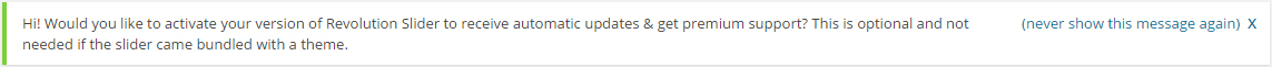 Revolution Slider Notification
