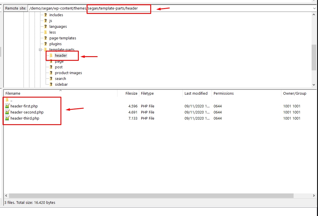 Header Customization