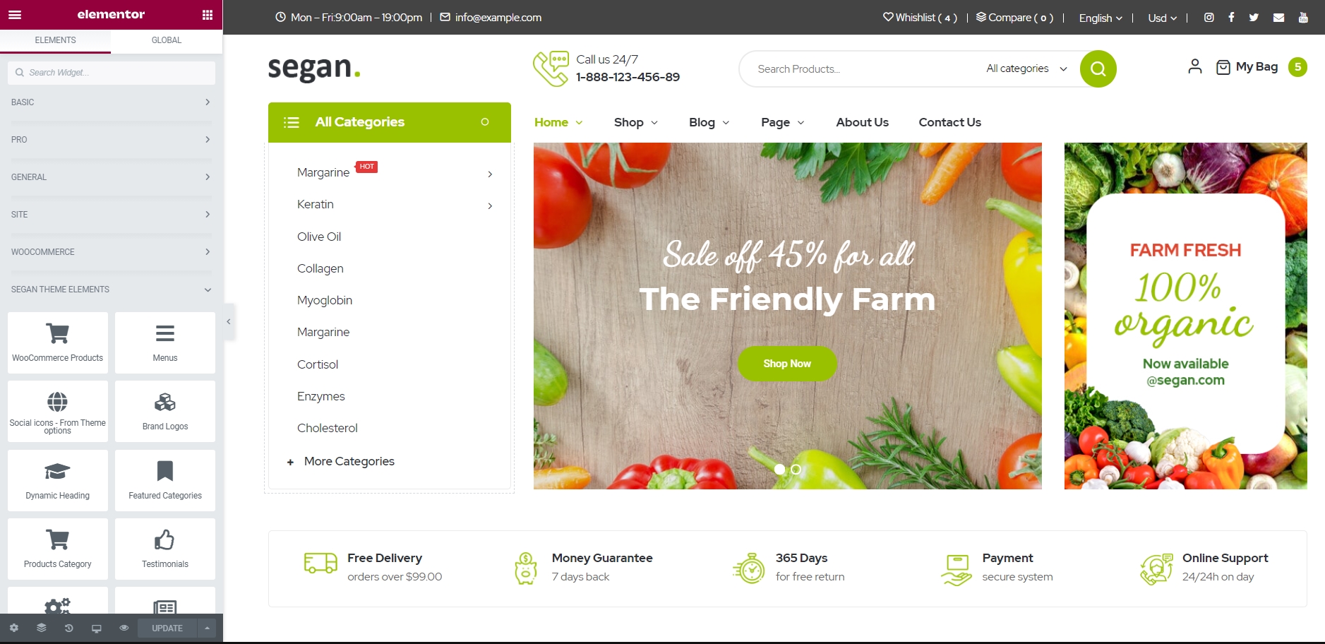 Elementor Website Builder Elements List