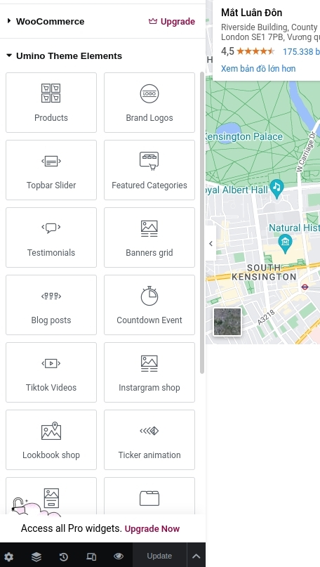 Elementor Elements List