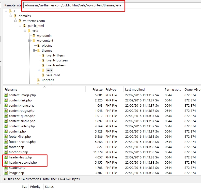 Header Customization