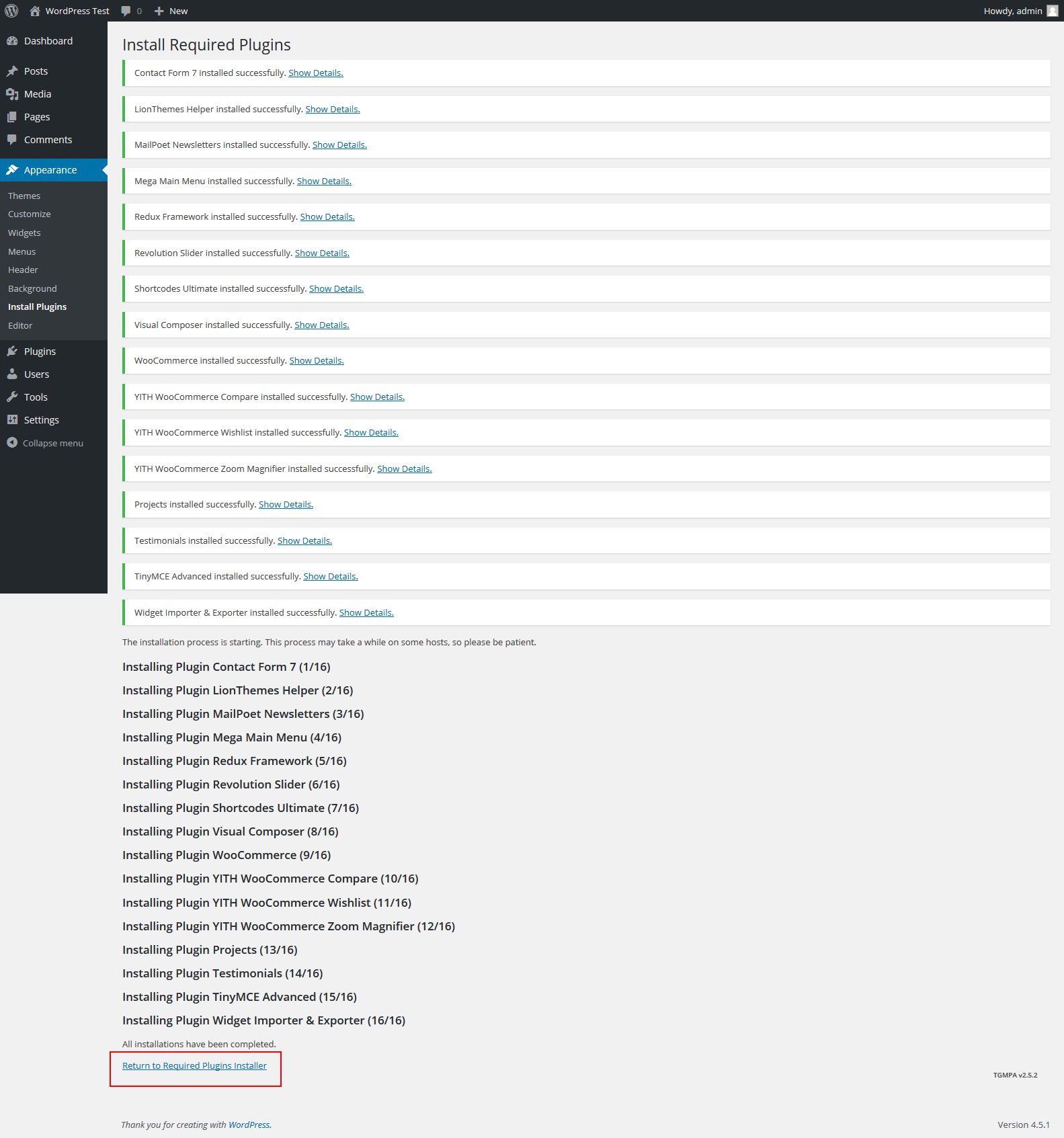 Install Required Plugins