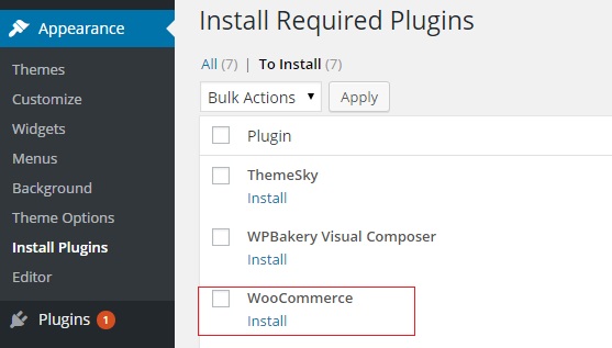 Install WooCommerce